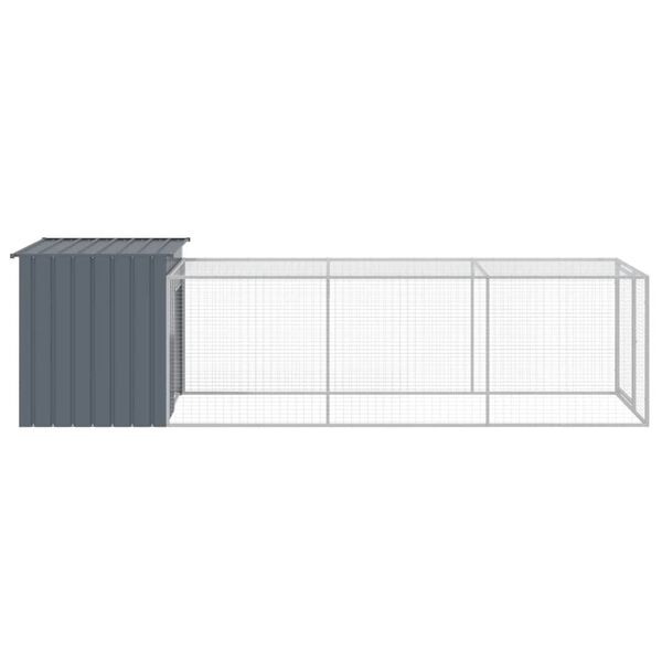 vidaXL Chicken Cage Anthracite Galvanized steel Large Chicken Cage