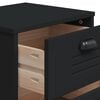 vidaXL Bedside Table Black Engineered wood, plastic Compact