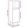 vidaXL Bathroom Cabinet Old wood Engineered wood, iron Tall