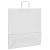 vidaXL Paper Bags 250 pcs with Handles White 45x17x48 cm