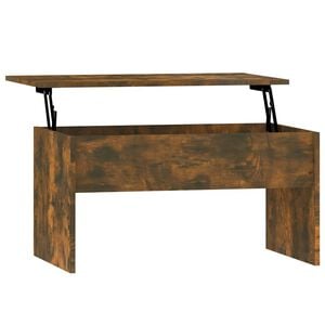 vidaXL Coffee Table Smoked Oak Engineered Wood 31.5x19.9x16.3 in
