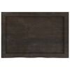 vidaXL Bathroom Countertop Dark Brown 23.6 x 15.7 x (0.8-2.4) " Treated Solid Wood