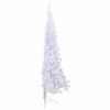 vidaXL Artificial Half Christmas Tree White PVC, steel Large