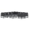 vidaXL Garden Lounge Set Anthracite Woven fabric 9 Piece Modular