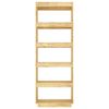 vidaXL Book Cabinet Natural pine Solid pine (not treated) 65.7 in height