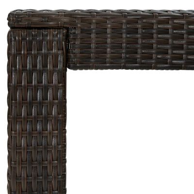 vidaXL 5 Piece Patio Bar Set with Cushions Poly Rattan Brown