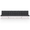 vidaXL Garden Sofa White, Anthracite Solid Pinewood, 100% Polyester Fabric