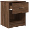 vidaXL Bedside Cabinet Set of 2 Brown Oak Engineered Wood Medium