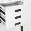 vidaXL Office Cabinet White Steel Large Height-Adjustable Shelves