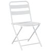 vidaXL Garden Bistro Set Folding 3 pcs White Steel