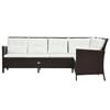 vidaXL Garden Furniture Set Brown, Cream White