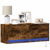 vidaXL TV Wall Cabinet Smoked Oak Engineered Wood Medium TV Wall Cabinet