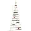 vidaXL&nbsp;Hanging Christmas Tree with Top Star 33.9x70.9" Natural Branch