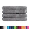 vidaXL Sauna Towel Set of 4 Grey 100% cotton 31.5 x 78.7 in