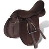 vidaXL Saddle Brown Real Leather 17.5 inches Saddle Other