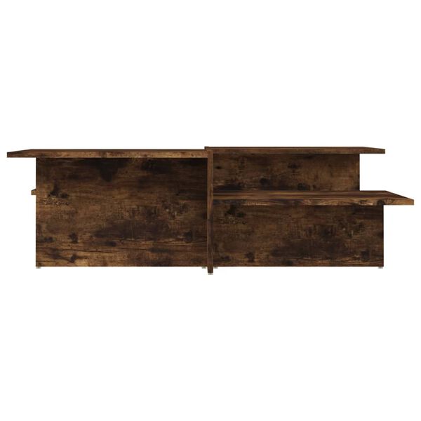 vidaXL Coffee Table Set of 2 Smoked oak Engineered wood Medium Durable