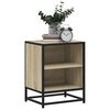 vidaXL Bedside Cabinet Set of 2 Sonoma Oak Engineered Wood, Metal