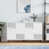 vidaXL Sideboard Set of 2 White Engineered wood, Metal Medium