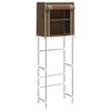 vidaXL Storage Rack Brown Iron, non-woven fabric Space-saving design