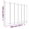 vidaXL 6-Panel Room Divider Black 118.1"x86.6" Fabric