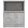 vidaXL Bed Cabinet Concrete grey Engineered wood Medium Bed Cabinet