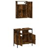 vidaXL Bathroom Furniture Set Smoked Oak