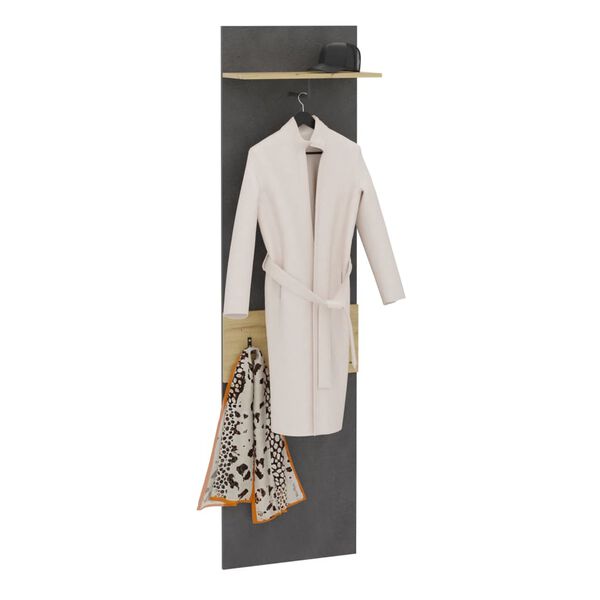 FMD Coat Rack Matera and Artisan Oak Melamine-coated particle board
