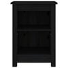 vidaXL Bedside Cabinet Black Solid pine wood Standard Bedside Cabinet