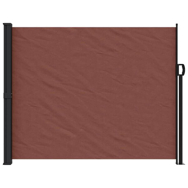 vidaXL Retractable Side Awning Brown