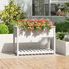 vidaXL Planter White Solid pine wood Large Planters Planter