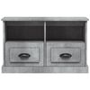 vidaXL TV Cabinet Concrete Grey Engineered wood Medium TV Cabinet