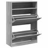 vidaXL Shoe Cabinet Grey Sonoma Engineered Wood 31.5 x 13.4 x 45.7 in