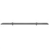 vidaXL Floating Shelf Black Tempered safety glass, Zinc alloy 35.4x7.9 in
