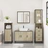 vidaXL Bathroom Furniture Set Sonoma Oak Engineered Wood, Metal Large
