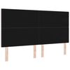 vidaXL LED Headboard with LED Strip Lights Dark brown 70.9" fabric