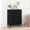 vidaXL Sideboard Black Oak 27.36 x 13.39 x 35.43 in Engineered Wood