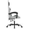 vidaXL Gaming Chair White and Black Faux Leather