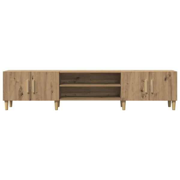 vidaXL TV Cabinet Artisan Oak Engineered wood, solid eucalyptus wood