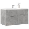 vidaXL Sink Cabinet Concrete grey Engineered wood 31.5 x 15.2 x 18.1 in