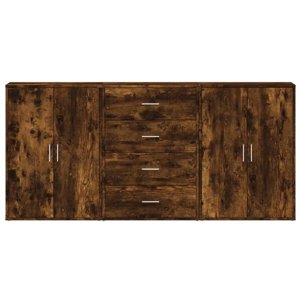 vidaXL Sideboard Smoked Oak Engineered Wood Sideboard Rectangular