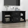 vidaXL TV Cabinet Black Engineered Wood Medium TV Cabinet Rectangular