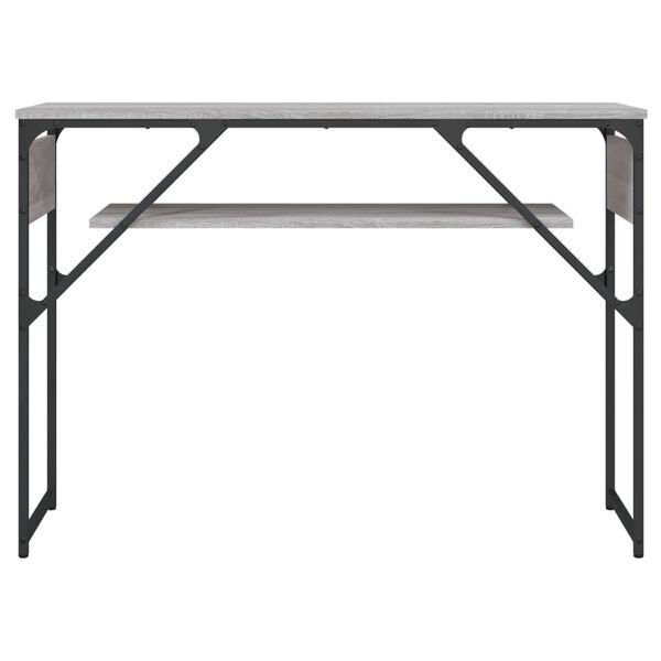 vidaXL Console Table Grey Sonoma Engineered wood, Metal