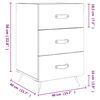 vidaXL Bedside Cabinet Concrete Grey