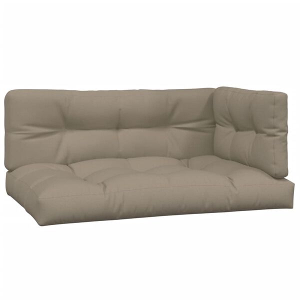 vidaXL Pallet Sofa Set Taupe Solid acacia wood Medium