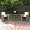 vidaXL Garden Dining Set Beige, Cream White