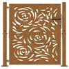 vidaXL Garden Gate 39.4x39.4" Weathering Steel Flame Design