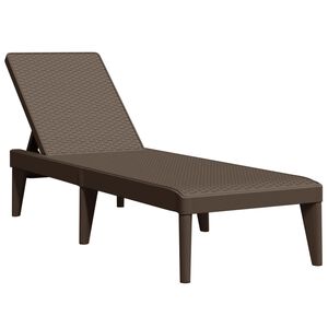 vidaXL Sun Lounger Brown Polypropylene Standard UV-resistant materials