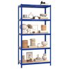 vidaXL 5-Layer Shelves 5 pcs Blue Steel&Engineered Wood