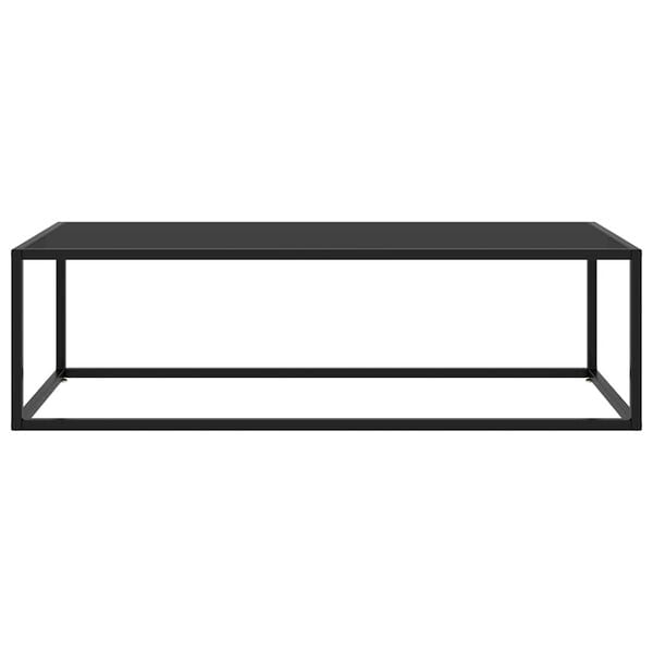 vidaXL Coffee Table Black Tempered glass Medium Durable Coffee Table