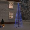 vidaXL Christmas Cone Tree Blue Powder-coated steel Large